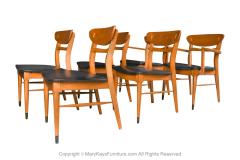 Andr Bus Mid Century Sculpted Back Dining Chairs Andre Bus for Lane Acclaim set of 6 - 2999898