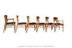 Andr Bus Mid Century Sculpted Back Dining Chairs Andre Bus for Lane Acclaim set of 6 - 2999900