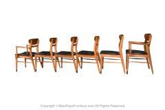 Andr Bus Mid Century Sculpted Back Dining Chairs Andre Bus for Lane Acclaim set of 6 - 2999902