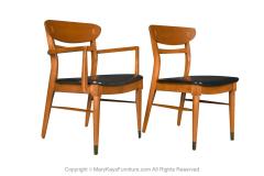 Andr Bus Mid Century Sculpted Back Dining Chairs Andre Bus for Lane Acclaim set of 6 - 2999904