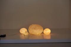 Andr Cazenave Set of Four Dorra Stone Rock Shaped Lamps by Andr Cazenave for Atelier A 1960s - 1050751