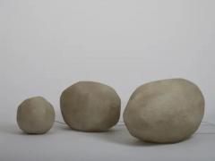 Andr Cazenave Set of three Moon Rock Lamps attributed to Andr Cazenave - 4128429