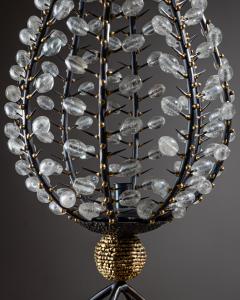 Andr Dubreuil 1951 Pair of Photophores with Pearls France circa 1990 - 4416821