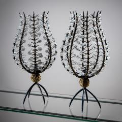 Andr Dubreuil 1951 Pair of Photophores with Pearls France circa 1990 - 4416823