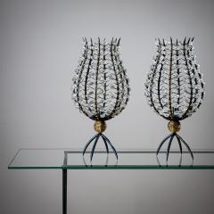 Andr Dubreuil 1951 Pair of Photophores with Pearls France circa 1990 - 4416825