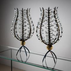 Andr Dubreuil 1951 Pair of Photophores with Pearls France circa 1990 - 4416839