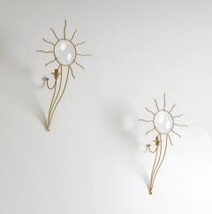 Andr Dubreuil Pair of Andr Dubreuil Soleil Wall Appliqu  - 4374909