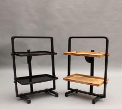 Andr Groult 2 Fine French 1930s Wooden Folding Side Tables by Le Meuble Geisha - 4012796