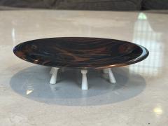 Andr Groult MODERNIST ART DECO MACASSAR AND BONE PEG LEG COMPOTE - 3709556