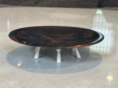 Andr Groult MODERNIST ART DECO MACASSAR AND BONE PEG LEG COMPOTE - 3709559
