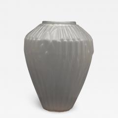 Andr Hunebelle Fine French 1930s Frosted Glass Roseaux Vase by Andr Hunebelle - 3123152