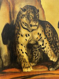 Andr Margat Exceptional lacquer on a gold background by Andr Margat 1942 France - 3418700