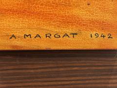 Andr Margat Exceptional lacquer on a gold background by Andr Margat 1942 France - 3418701