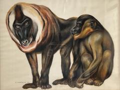 Andr Margat Pair of Baboons by Andr Margat - 3129736