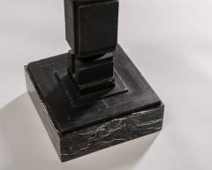 Andr Pailler Andr Pailler Abstract Sculpture in Black Wood on Marble France 1970s - 1926083