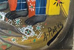 Andr Pierre Haitian Vodou Ceremony with Headless Man Original Artwork Signed - 4793335