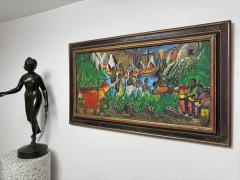 Andr Pierre Haitian Vodou Ceremony with Headless Man Original Artwork Signed - 4793339