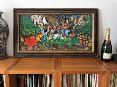 Andr Pierre Haitian Vodou Ceremony with Headless Man Original Artwork Signed - 4793340