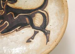 Andr Rosay Ceramic Bowl with Bull La Borne France 1960 signed - 4145403