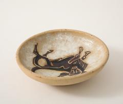 Andr Rosay Ceramic Bowl with Bull La Borne France 1960 signed - 4145406