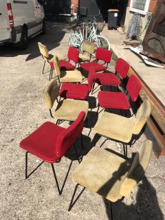 Andr Simard Set of 12 Andr Simard chairs for Airborne France 1960s - 2758572