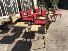 Andr Simard Set of 12 Andr Simard chairs for Airborne France 1960s - 2758574