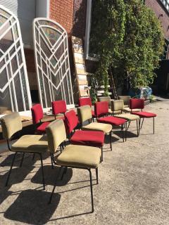 Andr Simard Set of 12 Andr Simard chairs for Airborne France 1960s - 2758577