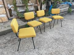 Andr Simard Set of four chairs by Andr Simard for Airborne France 1960s - 2950465