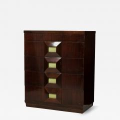 Andr Sornay Andre Sornay French Mahogany Veneer Faceted Front Highboy Chest Dresser - 4298222