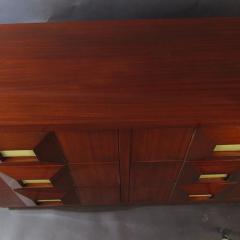 Andr Sornay French Modern Mahogany and Parchment 6 Drawer Chest Andre Sornay new trade pub - 4604958