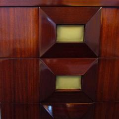 Andr Sornay French Modern Mahogany and Parchment 6 Drawer Chest Andre Sornay new trade pub - 4604962