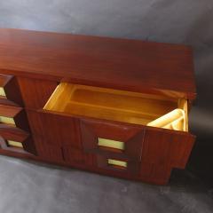 Andr Sornay French Modern Mahogany and Parchment 6 Drawer Chest Andre Sornay new trade pub - 4604965