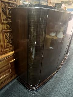 Andr Sornay MASSIVE FRENCH ART DECO EXOTIC WOOD AND BLACK MARBLE BUFFET - 4140665