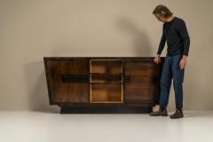 Andr Sornay Modernist Sideboard In Studded Rosewood By Andre Sornay France 1940s - 3308109