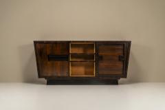 Andr Sornay Modernist Sideboard In Studded Rosewood By Andre Sornay France 1940s - 3308111