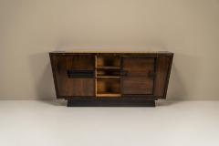 Andr Sornay Modernist Sideboard In Studded Rosewood By Andre Sornay France 1940s - 3308113