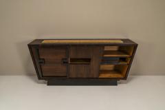 Andr Sornay Modernist Sideboard In Studded Rosewood By Andre Sornay France 1940s - 3308119