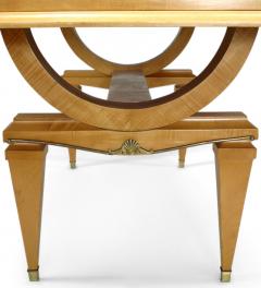 Andre Arbus French Mid Century Ormolu Mounted Sycamore Dining Table - 4626282
