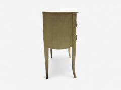 Andre Groult Style Art Deco Parchment Paper Faux Stone Nightstand 1990s - 4331497