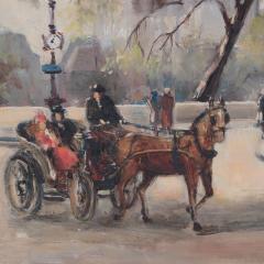 Andre Michel French B 1945 Notre Dame de Paris Cathedral oil on masonite  - 2508291