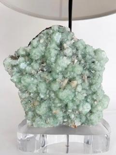 Andrea Belvedere Belvedere Natural Apophyllite Quartz Crystal Cluster Lamps with Lucite - 4079226