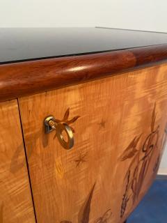 Andrea Gusmai Italian Midcentury Inlaid Maple Sideboard by Andrea Gusmai 1950s - 3034605