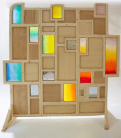 Andrea Zambelli Andrea Zambelli Light Wood Screen with Murano Glass 2024 Italy - 4486487