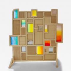 Andrea Zambelli Andrea Zambelli Light Wood Screen with Murano Glass 2024 Italy - 4490995