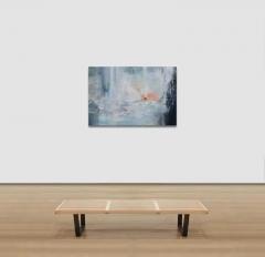 Andrei Petrov Early Arrival Blue Abstract Landscape Painting on Canvas - 3819103