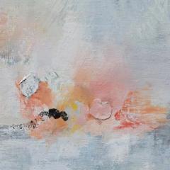 Andrei Petrov Early Arrival Blue Abstract Landscape Painting on Canvas - 3819104