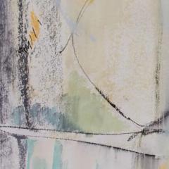 Andrei Petrov Elusive Question Ink and Watercolor Drawing on Paper in Green and Blue Colors - 3816616