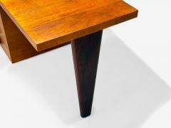 Andrew Szoeke Andrew Szoeke Satinwood Oak Writing Desk and Chair USA 1950s - 4387671