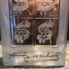 Andy Warhol Lalique Style Glass Decanters Display Bottle Signed Andy Warhol - 4604887