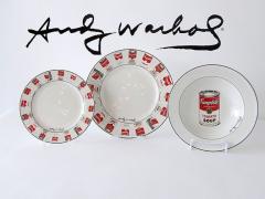 Andy Warhol Set of 24 Place Settings Andy Warhol White Campbells Soup Dinnerware - 4644618